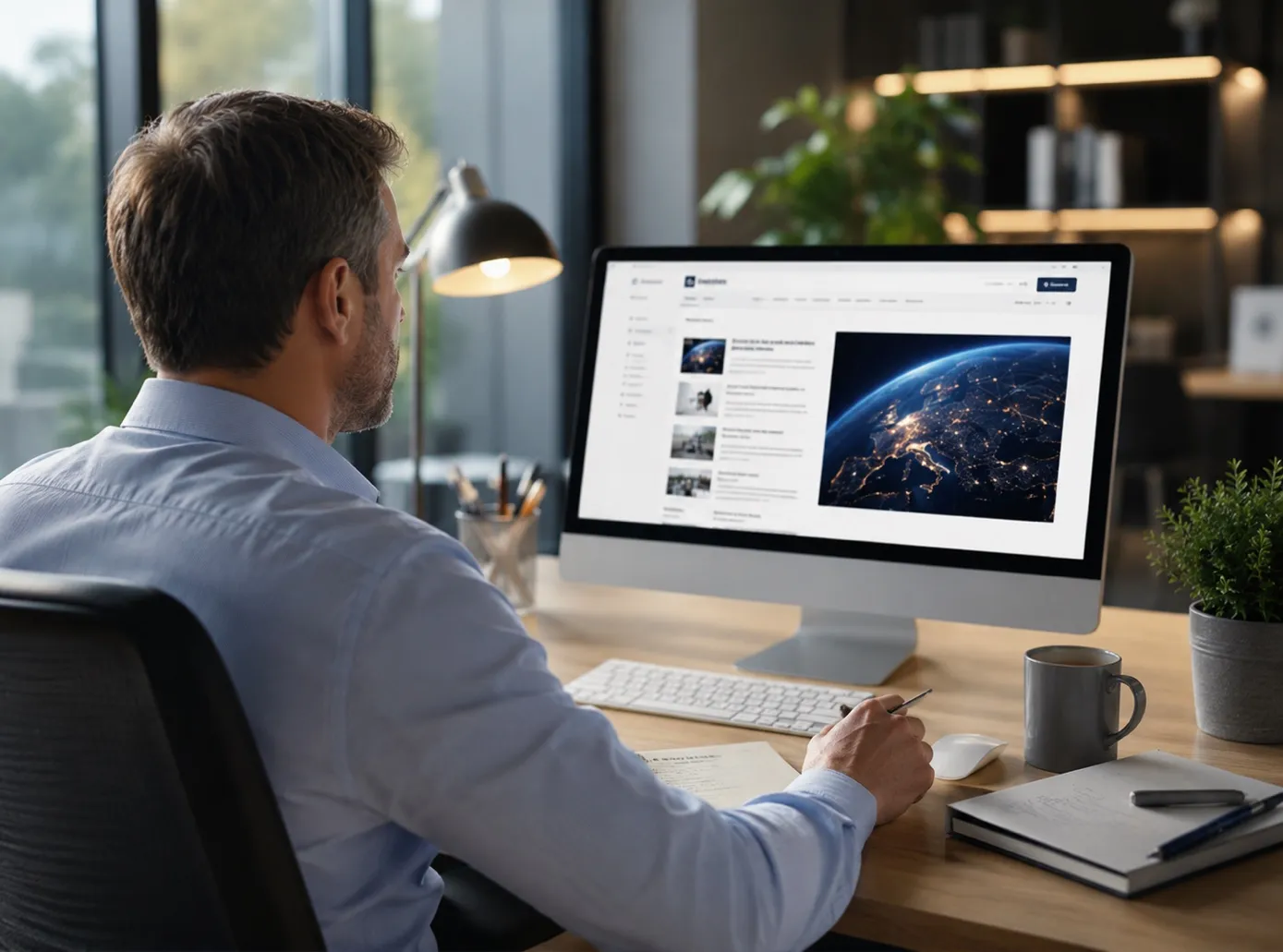 A user reviewing an e-learning platform